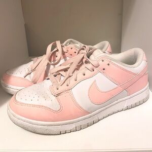 Nike Dunk Low light pink and white sneakers